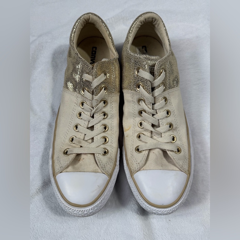 Converse All Star Chuck Taylor Madison Low Top Glitter Gold & Canvas Women’s 11